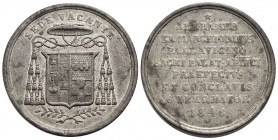 PAPALI - Sede Vacante (1846) - Medaglia - 1846 Opus: Pasinati Ø: 33 mm. - (MB g. 12,65) R Boccia 103; Bart. p. 268 Prefetto dei Sacri Palazzi Apostoli...