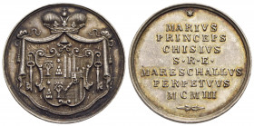 PAPALI - Sede Vacante (1903) - Medaglia - 1903 Opus: Pasinati Ø: 28 mm. - (AG g. 11,68) R Boccia 110; Bart. p. 328 Principe Chigi Maresciallo - FDC