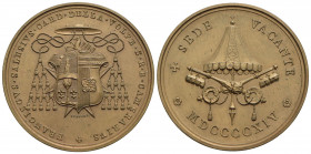 PAPALI - Sede Vacante (1914) - Medaglia - 1914 Opus: Bianchi Ø: 39 mm. - (AE g. 20,37) RR Boccia 112; Bart. 340 Camerlengo Francesco Salesio Della Vol...