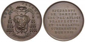 PAPALI - Sede Vacante (1922) - Medaglia - 1922 Opus: Passinati Ø: 29 mm. - (AE g. 11,32) RR Boccia 115 Prefetto del Conclave Ricardo Sanz de Samper y ...
