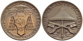 PAPALI - Sede Vacante (1958) - Medaglia - 1958 Opus: Mistruzzi Ø: 38 mm. - (AE g. 21,93) Boccia 120; Bart. p. 388 Cardinale Camerlengo del Conclave Al...