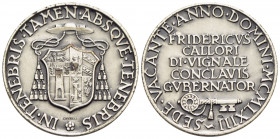 PAPALI - Sede Vacante (1963) - Medaglia - 1963 Opus: Mistruzzi Ø: 32 mm. - (AG g. 16,26) Boccia 126; Bart. p. 394 Governatore della Sede Vacante Arciv...