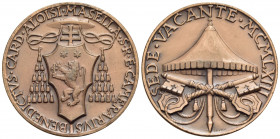 PAPALI - Sede Vacante (1963) - Medaglia - 1963 Opus: Mistruzzi Ø: 38 mm. - (AE g. 25,5) Boccia 124; Bart. p. 394 Cardinale Camerlengo del Conclave Ben...