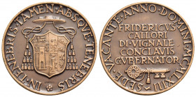 PAPALI - Sede Vacante (1963) - Medaglia - 1963 Opus: Mistruzzi Ø: 32 mm. - (AE g. 15,65) Boccia 126; Bart. p. 394 Governatore della Sede Vacante Arciv...