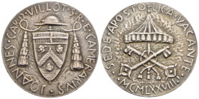 PAPALI - Sede Vacante I (1978) - Medaglia - 1978 Opus: Gismondi Ø: 40 mm. - (AG g. 32,61) Boccia 128 Cardinale Camerlengo Jean Villot - FDC