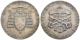 PAPALI - Sede Vacante II (1978) - Medaglia - 1978 Opus: Vistoli Ø: 40 mm. - (AG g. 31,94) Boccia 130 Cardinale Camerlengo Jean Villot - FDC
