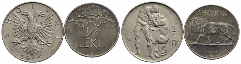 ALBANIA. Zog I (1928-1939). 0,25 Lek - 1927 - NI R Kr. 3 assieme a 0,50 Lek 1926...
