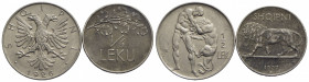 ALBANIA. Zog I (1928-1939). 0,25 Lek - 1927 - NI R Kr. 3 assieme a 0,50 Lek 1926 (Spl) - Lotto di due monete - qSPL