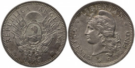 ARGENTINA. Repubblica. 50 Centavos 1883. Ag (12,49 g). KM#3. SPL+