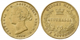 AUSTRALIA. Victoria (1837-1901). Sovereign 1859. Au (22mm, 7.96g). Sydney. KM 4; Fr. 10. BB