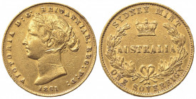 AUSTRALIA. Victoria (1837-1901). Sovereign 1861. Au (21.5mm, 7.95g). Sydney. KM 4; Fr. 10. BB