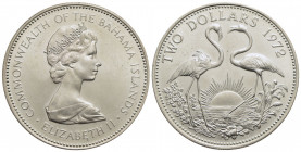 BAHAMAS. Elisabetta II. 2 Dollari - 1972 - AG Kr. 23 - FDC