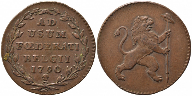 BELGIO. AUSTRIAN NETHERLANDS. Insurrection Coinage. 2 Liards 1790. Cu (6,64 g). ...