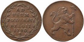 BELGIO. AUSTRIAN NETHERLANDS. Insurrection Coinage. 2 Liards 1790. Cu (6,64 g). KM#45. BB