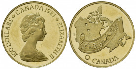 CANADA. Elisabetta II (1952). 100 Dollari 1981. Proof Au (26.5mm, 16.97g). KM 131; Fr. 12. SPL+