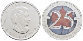 CANADA. Elisabetta II (1952). 5 Dollari - 2013 - AG In oblò - FDC