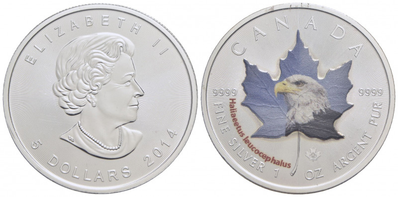 CANADA. Elisabetta II (1952). 5 Dollari - 2014 - AG In oblò - FDC