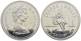 CANADA. Elisabetta II (1952). Dollaro - 1975 - Calgary - AG Kr. 97 Proof - FDC