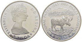 CANADA. Elisabetta II (1952). Dollaro - 1985 - National Park - AG Kr. 143 Proof - FDC