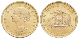 CILE. Repubblica. 20 Pesos - 1976 - AU Kr. 168 - FDC