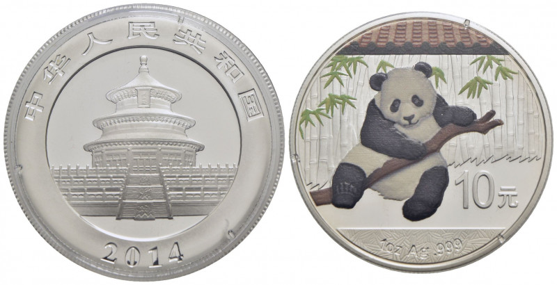 CINA. Repubblica. 10 Yuan - 2014 - AG Proof In oblò - FDC