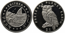 ERITREA. 1 Dollar 1995. Ni. KM#31. Proof