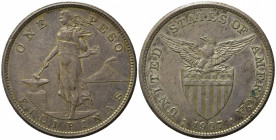 FILIPPINE. United States Administration. 1 Peso 1907. Ag (20,00 g). KM#172. SPL
