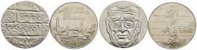 FINLANDIA. Repubblica. 10 Markaa - 1970 - Centenario della nascita del presidente Paasikivi - AG Kr. 51 assieme a 1971 Atletica - Lotto di due monete ...