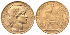 FRANCIA. Terza Repubblica (1870-1940). 20 Franchi 1906. Au (21mm, 6.45g). KM 847; Fr. 534/11. BB+