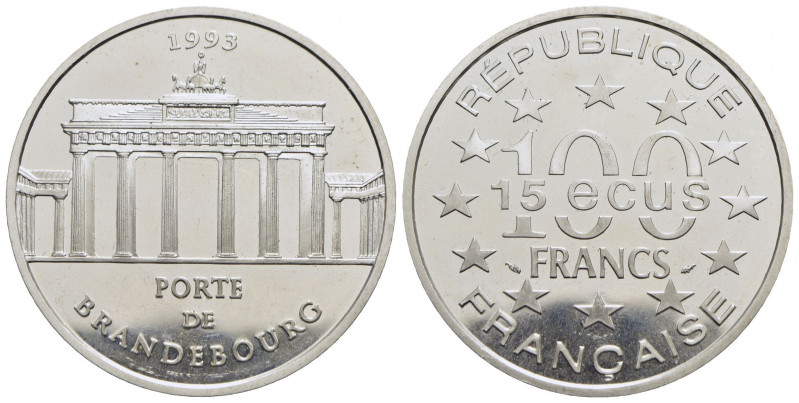 FRANCIA. Quinta Repubblica (1959). 100 Franchi - 1993 - Porta di Brandeburgo - A...