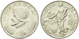PANAMA. AR Balboa 1947. (26,75g) Km 13. SPL+