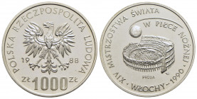 POLONIA - Repubblica - 1.000 Zloty - 1988 - Mondiali di calcio - AG R Kr. Pr581 PROVA - FDC
