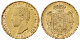PORTUGAL. Luís I (1861-1889). 5000 Reis 1869. Au (23.5mm, 8.87g). KM 516; Fr. 153. BB+