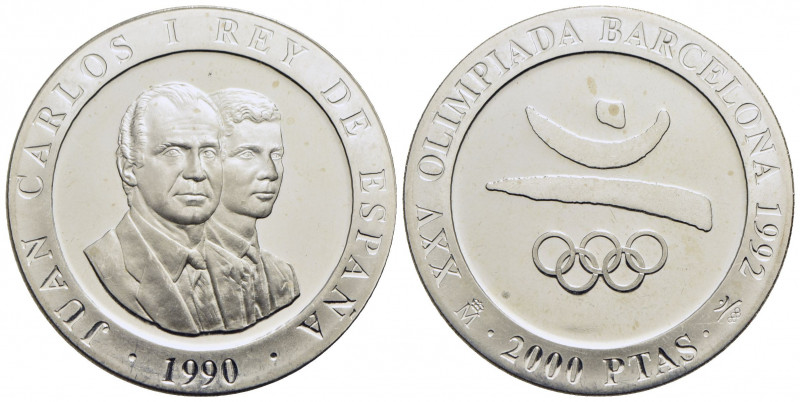 SPAGNA - Juan Carlos (1975-2014) - 2.000 Pesetas - 1990 - Olimpiadi 1992 - AG Kr...