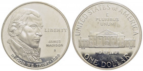STATI UNITI D'AMERICA. Dollaro - 1993 S - James Madison - AG Kr. 241 Proof - FDC
