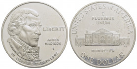 STATI UNITI D'AMERICA. Dollaro - 1993 S - James Madison - AG Kr. 241 Proof - FDC