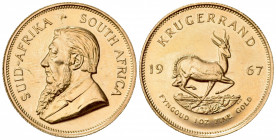 SUD AFRICA. Repubblica. 1 Krugerrand 1967. Au (32mm, 34.00g). KM 73; Fr. B1. SPL