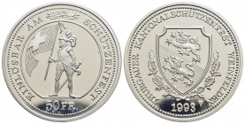 SVIZZERA. 50 Franchi - 1993 - Thurgau - AG Kr. S42 Proof - FDC