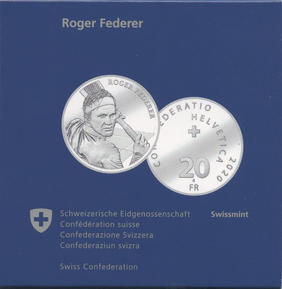 SVIZZERA. Confederazione - 20 Franchi 2020 - Roger Federer AG
FS.