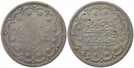 TURCHIA. Abdul Mejid AH 1255-1277 / (1839-1861). 20 Kurush Ag (23,30 g). KM#675. qBB