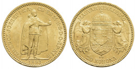 UNGHERIA - Francesco Giuseppe (1848-1916) - 20 Corone - 1893 - (AU g. 6,77) Kr. 486 - FDC