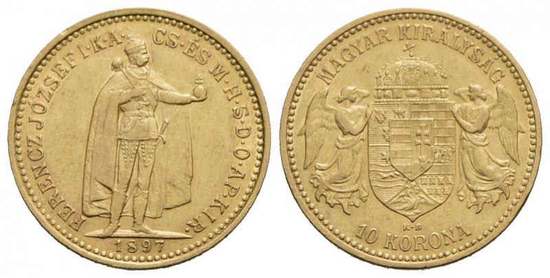 UNGHERIA - Francesco Giuseppe (1848-1916) - 10 Corone - 1897 - (AU g. 3,37) Kr. ...