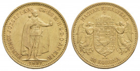 UNGHERIA - Francesco Giuseppe (1848-1916) - 10 Corone - 1897 - (AU g. 3,37) Kr. 485 - BB-SPL