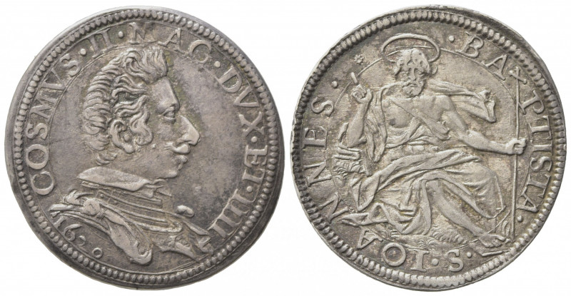 FIRENZE. Cosimo II de' Medici (1608-1621). Testone 1620. Ar (32mm, 9.12g). MIR 2...