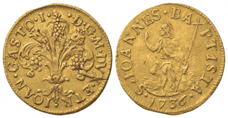 FIRENZE. Giovanni Gastone VII (1723-1737). Zecchino o Fiorino 1736. Au (20mm, 3....