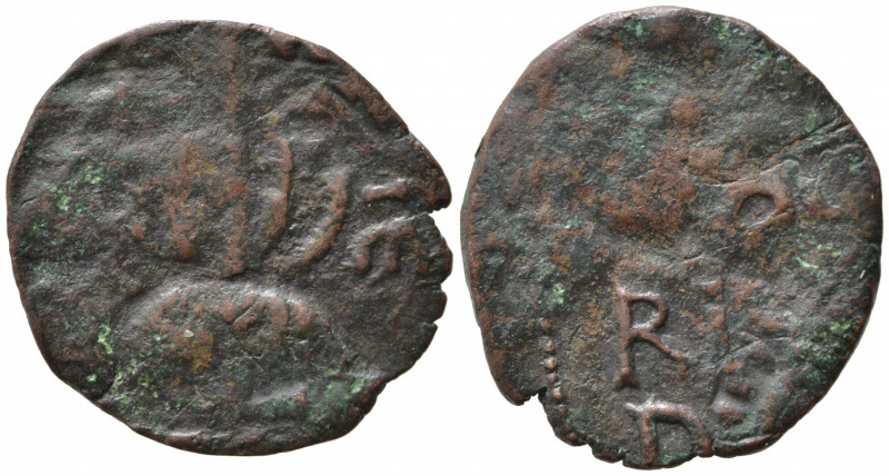 SALERNO. Ruggiero Borsa (1085-1111). Follaro AE (3,71 g). Busto di San Matteo ni...