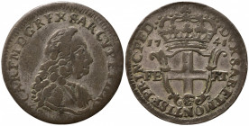 Carlo Emanuele III (1730-1773). Torino. 5 soldi 1741 (II tipo). Mi (4,01 g). MIR935. qBB
