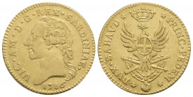 Vittorio Amedeo III (1773-1796) - Doppia - 1786 - (AU g. 9) NC Mont. 294 - MB/qBB