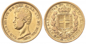 Carlo Alberto (1831-1849). 10 Lire 1833. Au (17.5mm, 3.20g). Torino. Pagani 212; Gigante 47. BB