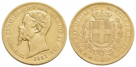 Vittorio Emanuele II (1849-1861) - 20 Lire - 1851 G - (AU g. 6,4) Pag. 339; Mont. 4 - BB+